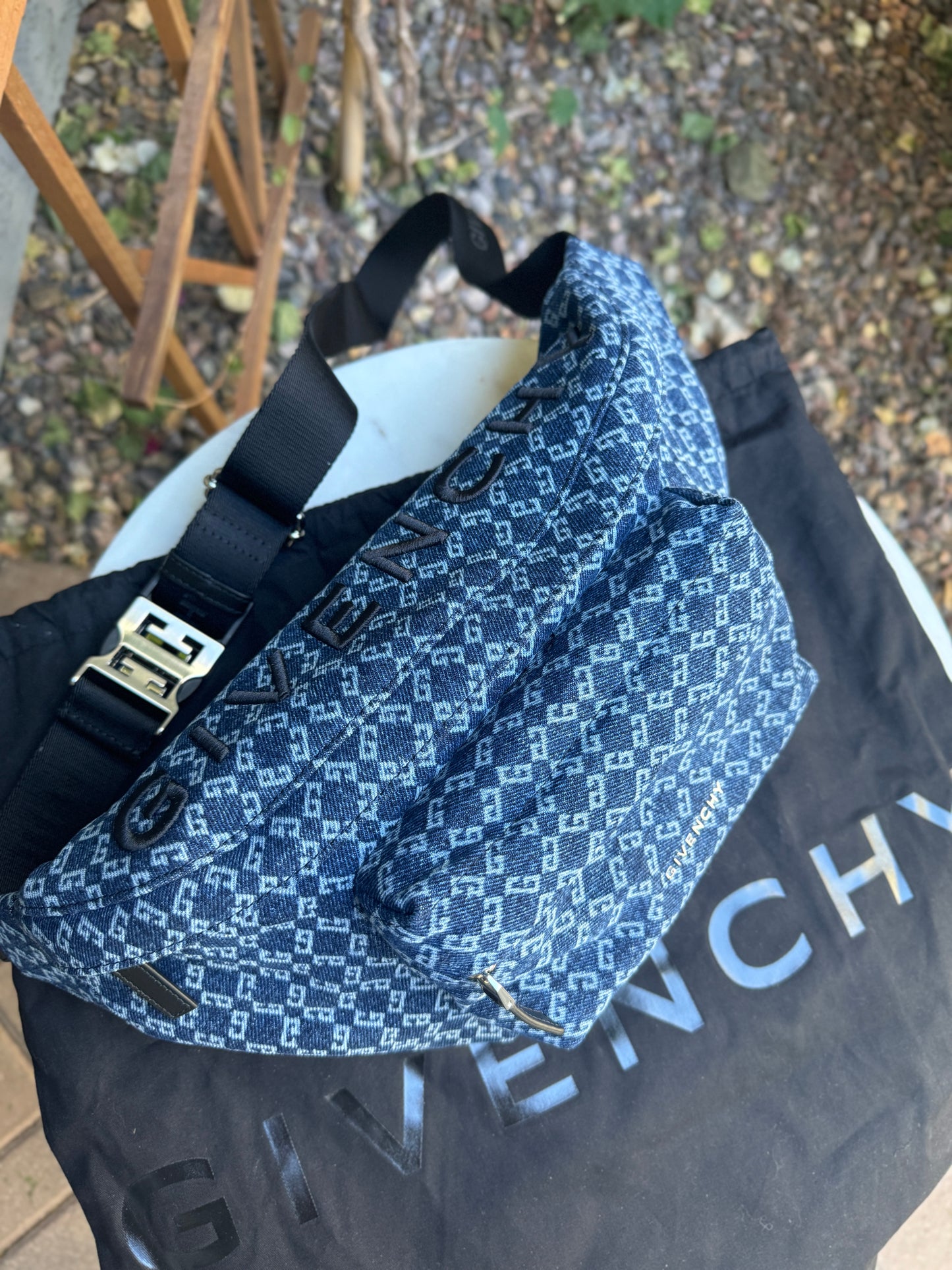 Givenchy Essential U Denim Monogram Bumbag