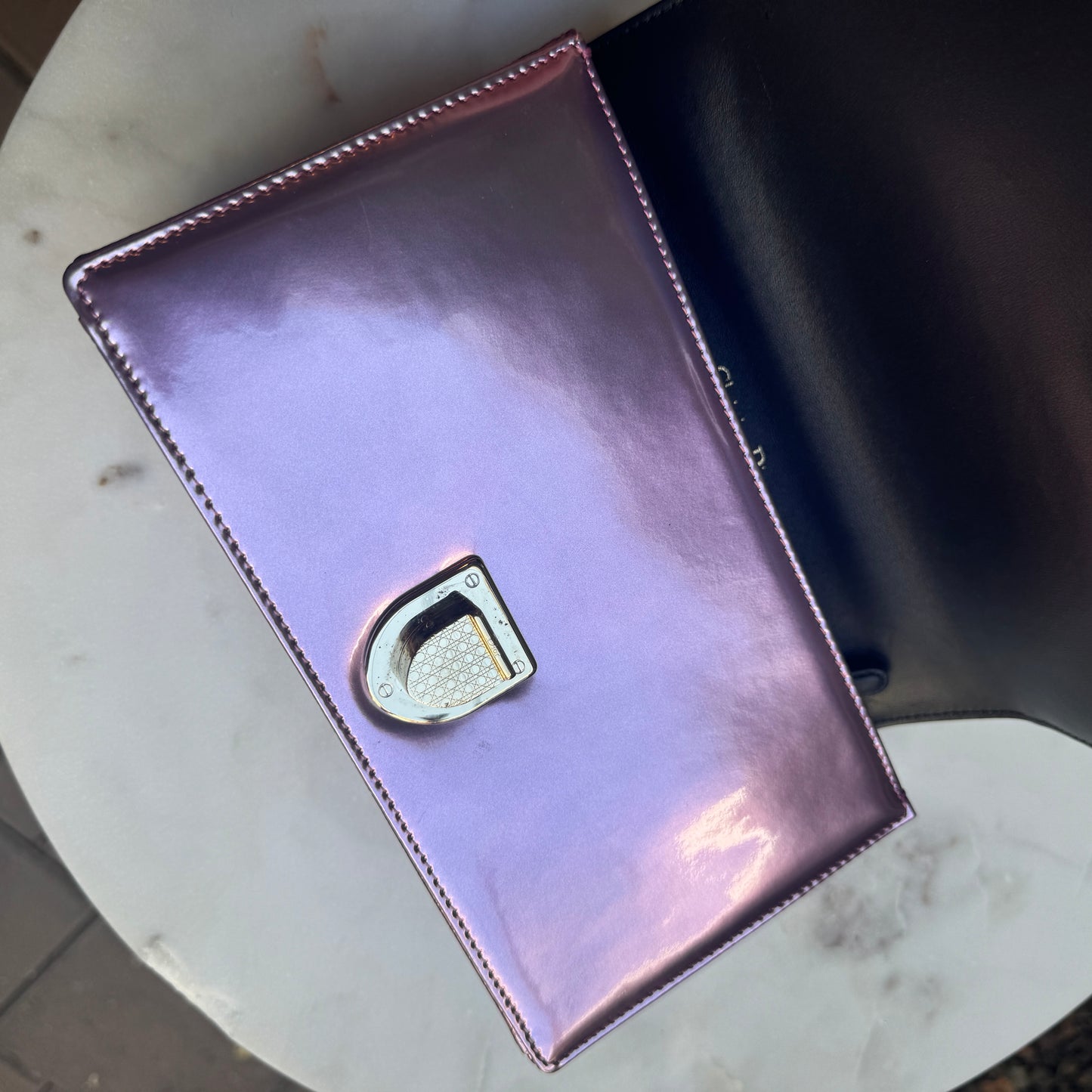 Dior Diorama Metallic Flap Shoulder Bag