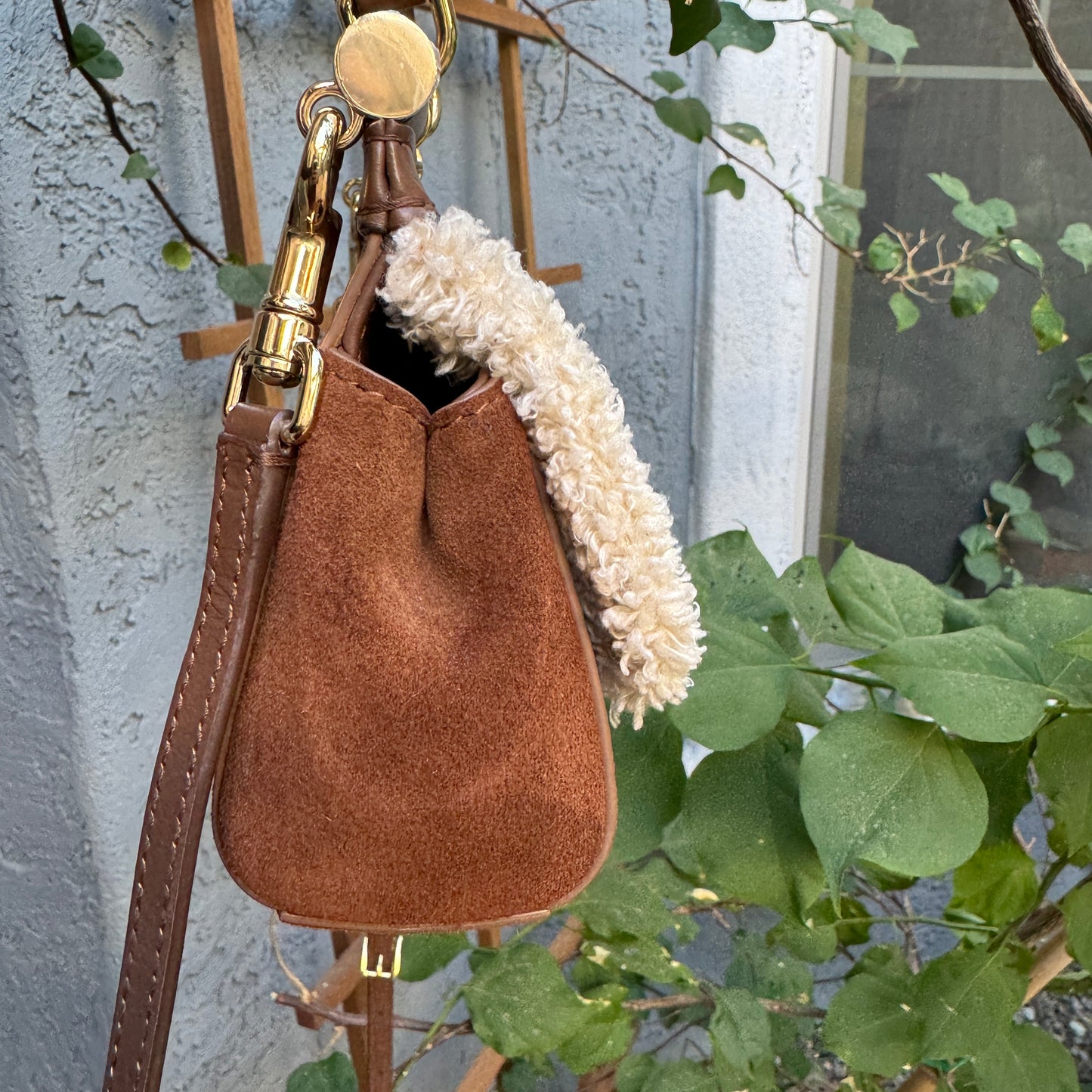 Dolce & Gabbana Shearling Small Sicily Crossbody