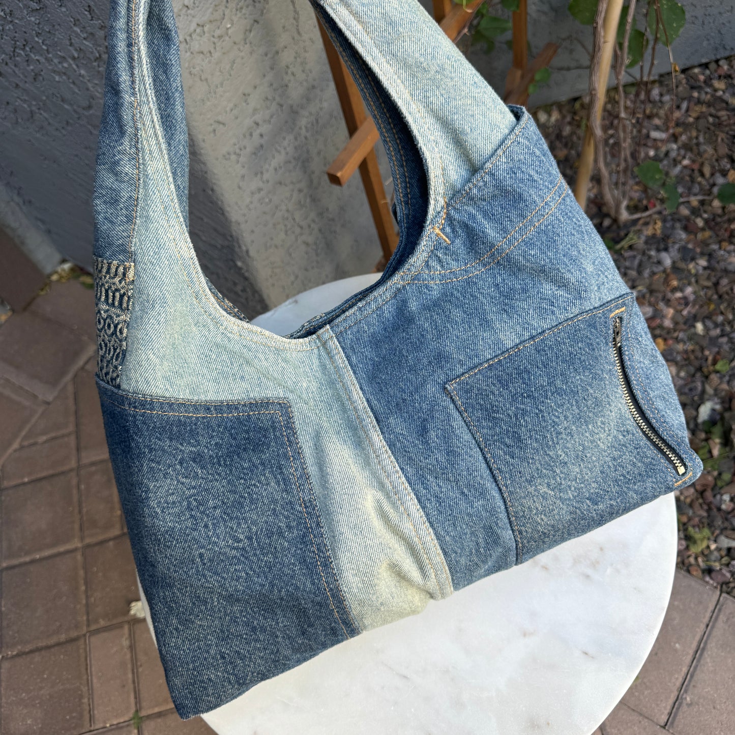 Marc Jacobs The Deconstructed Denim Sack Bag