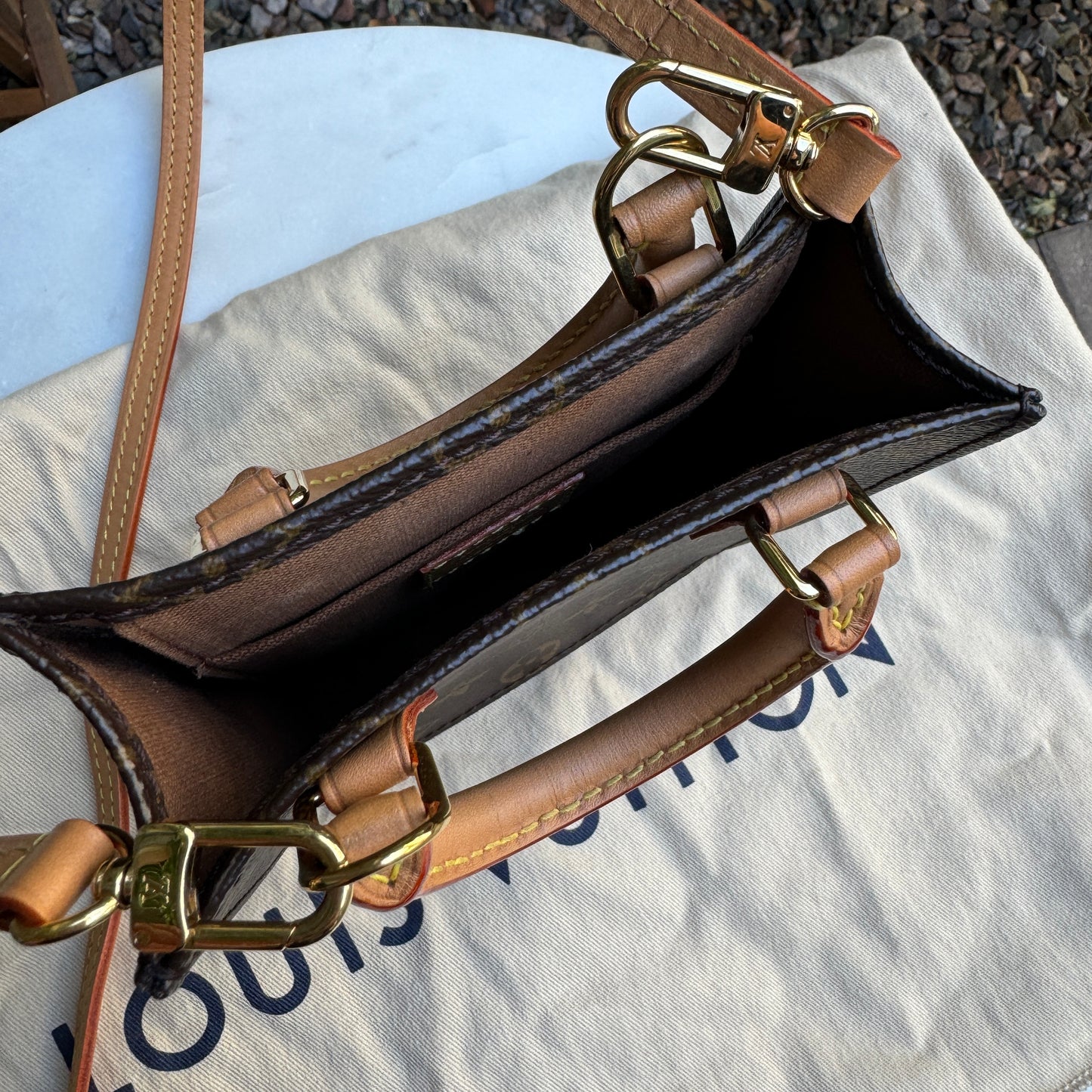 Louis Vuitton Monogram Petit Sac Plat Crossbody