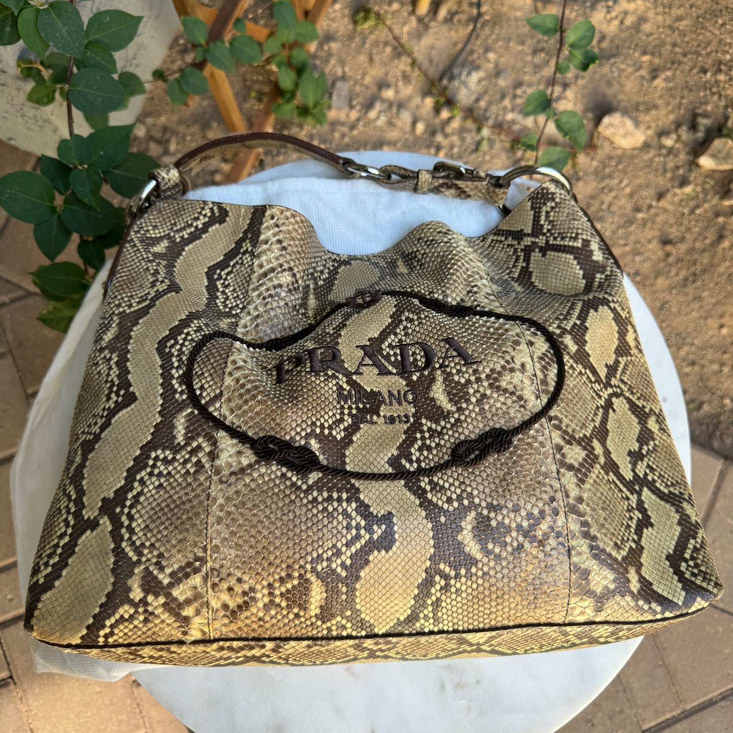 Prada Pitone Python Hobo