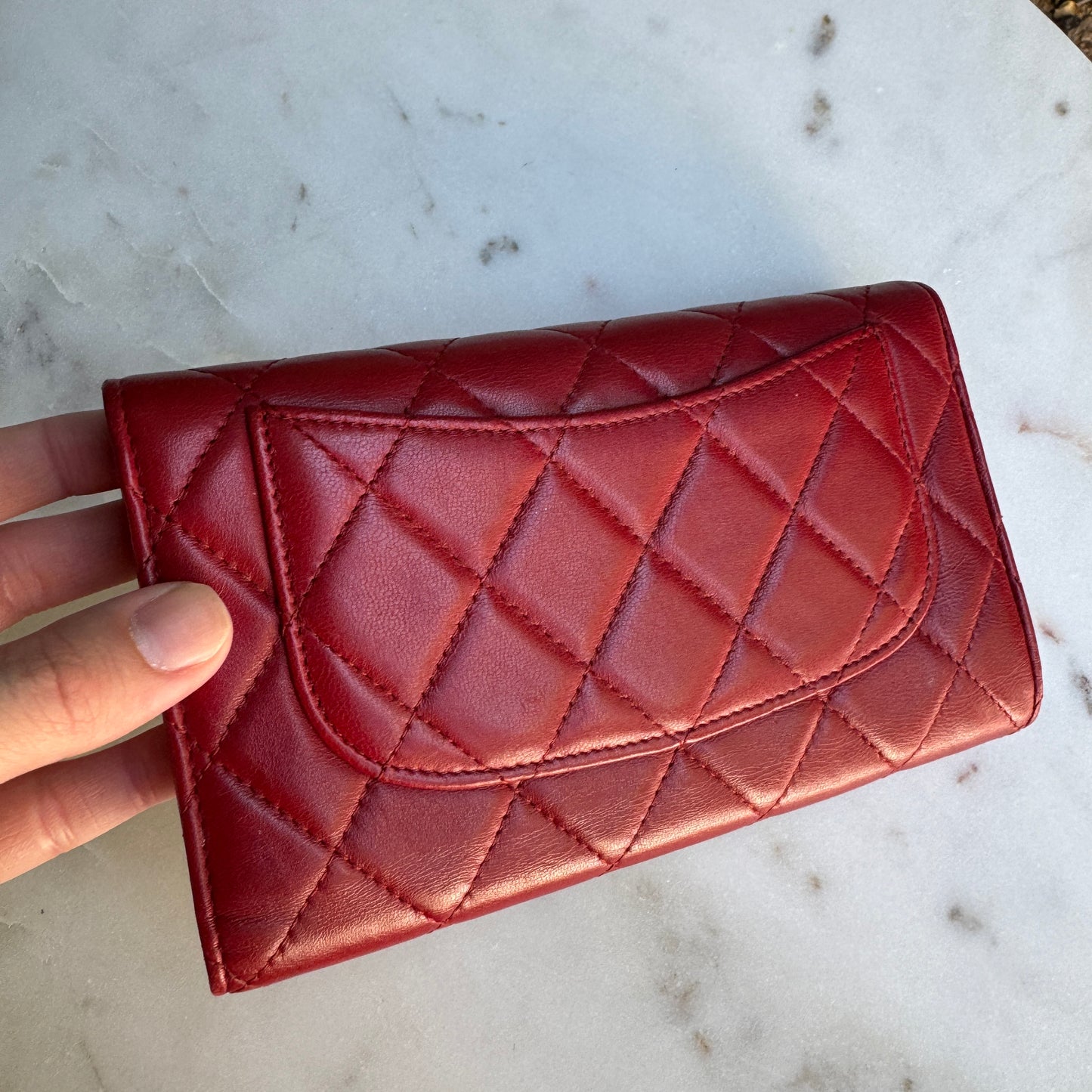 Chanel Quilted Lambskin Long Wallet