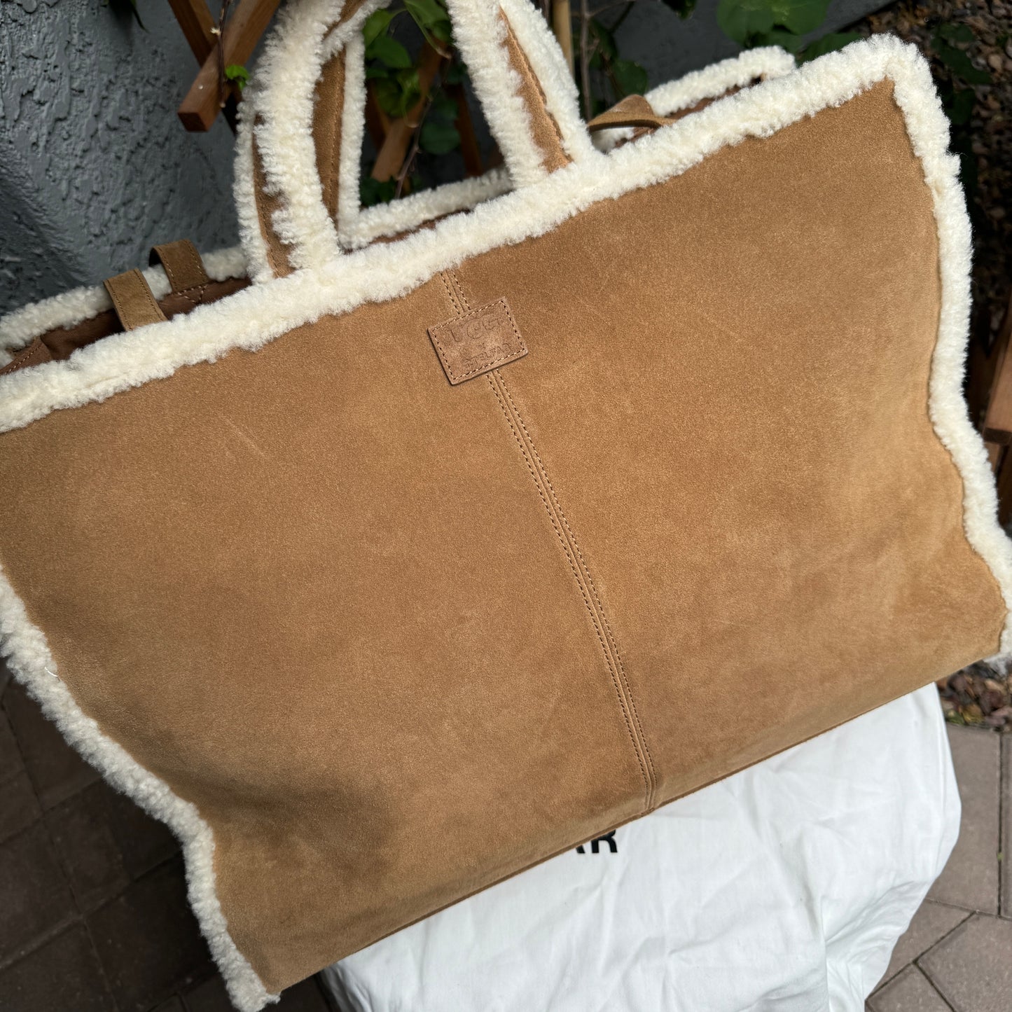 Telfar x UGG Shearling Suede Large Shopper Tote