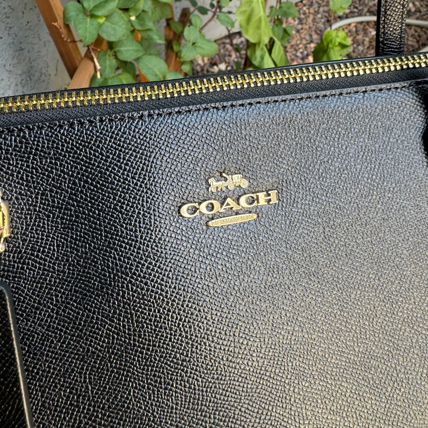 Coach Leather Zip Tote