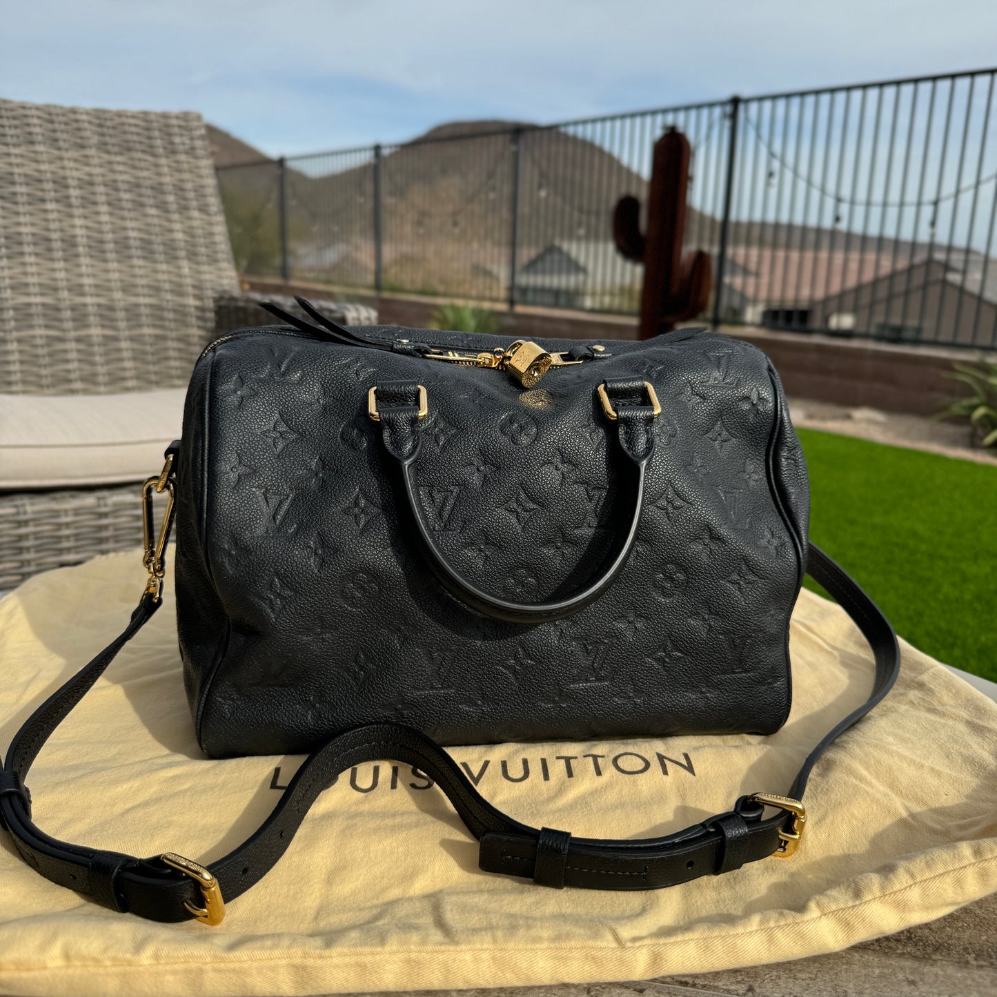 Louis Vuitton Monogram Empreinte Speedy Bandouliere 30