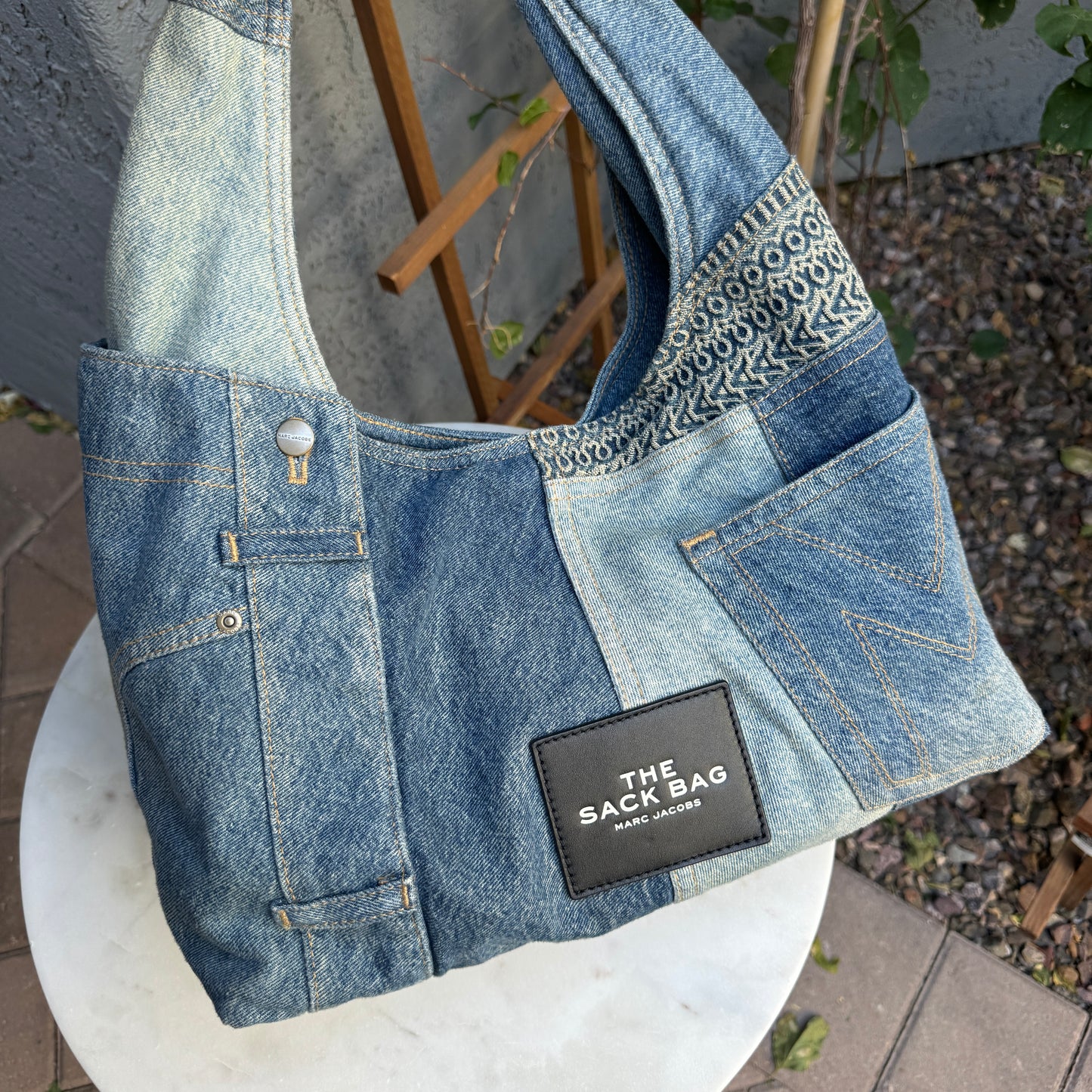 Marc Jacobs The Deconstructed Denim Sack Bag