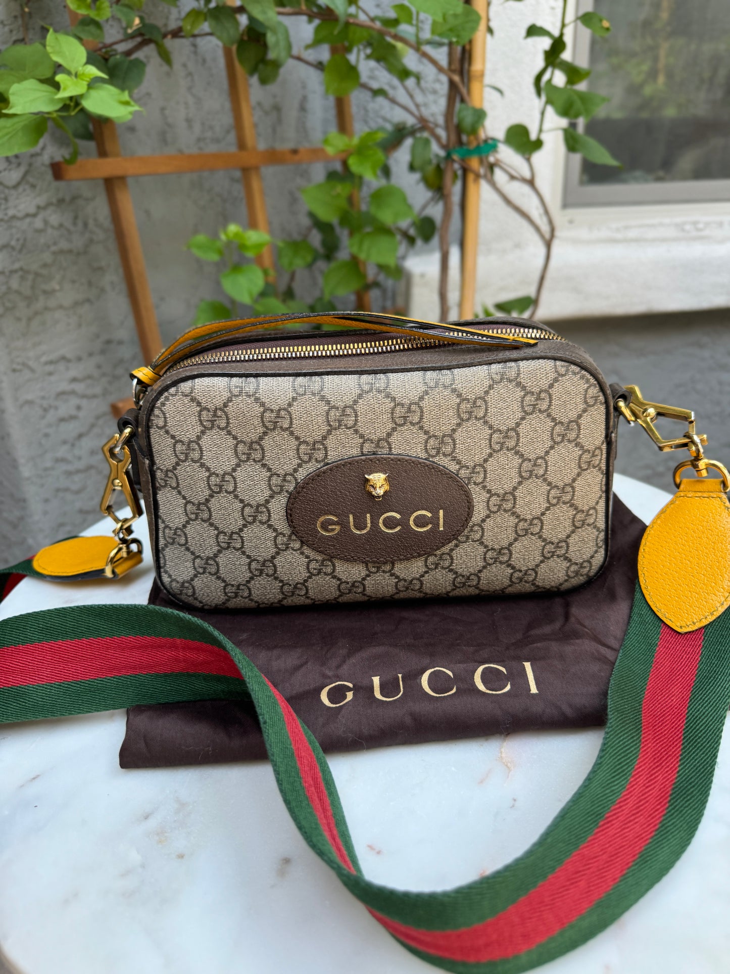 Gucci Vintage Neo Supreme Monogram Web Crossbody