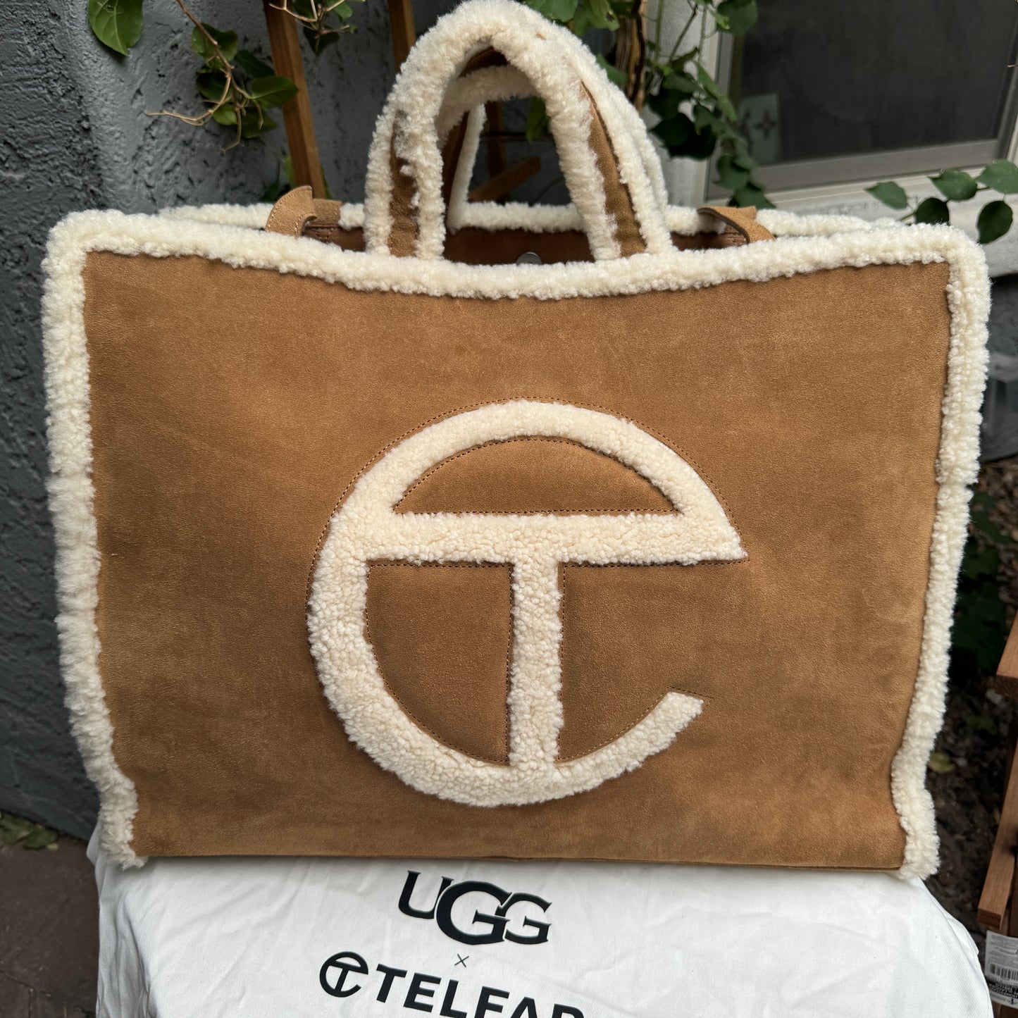 Telfar x UGG Shearling Suede Large Shopper Tote