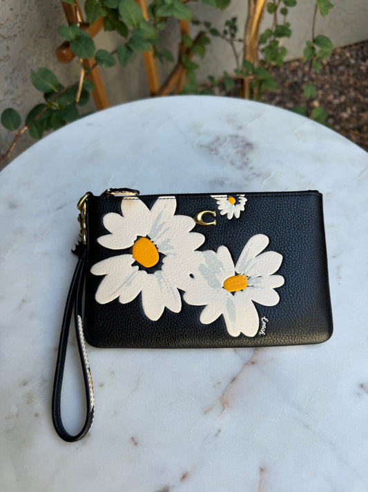 Coach Floral Leather Essential Wristlet