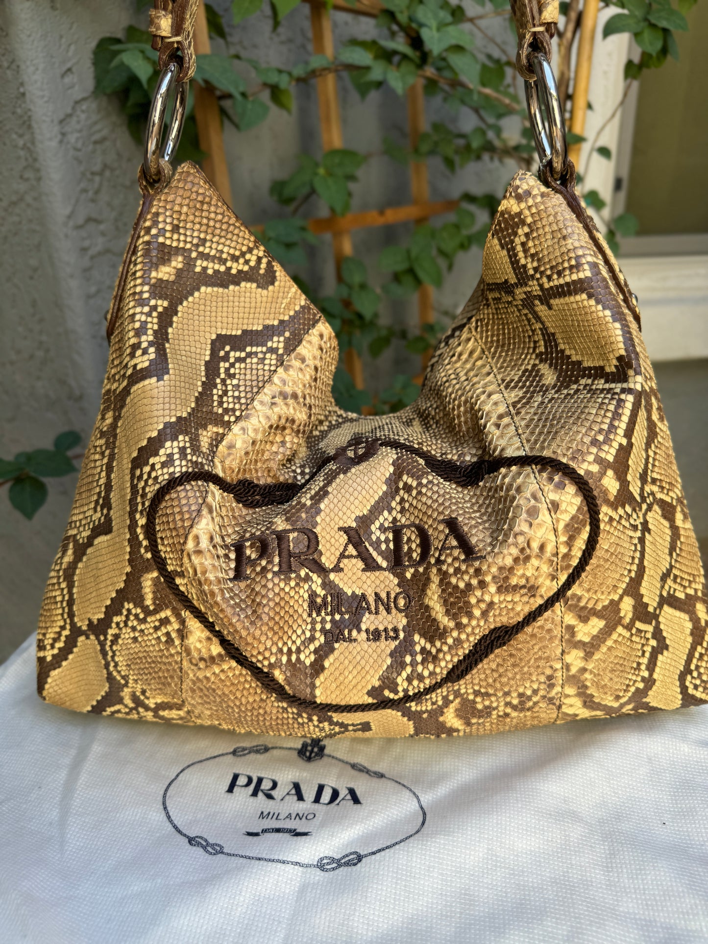 Prada Pitone Python Hobo