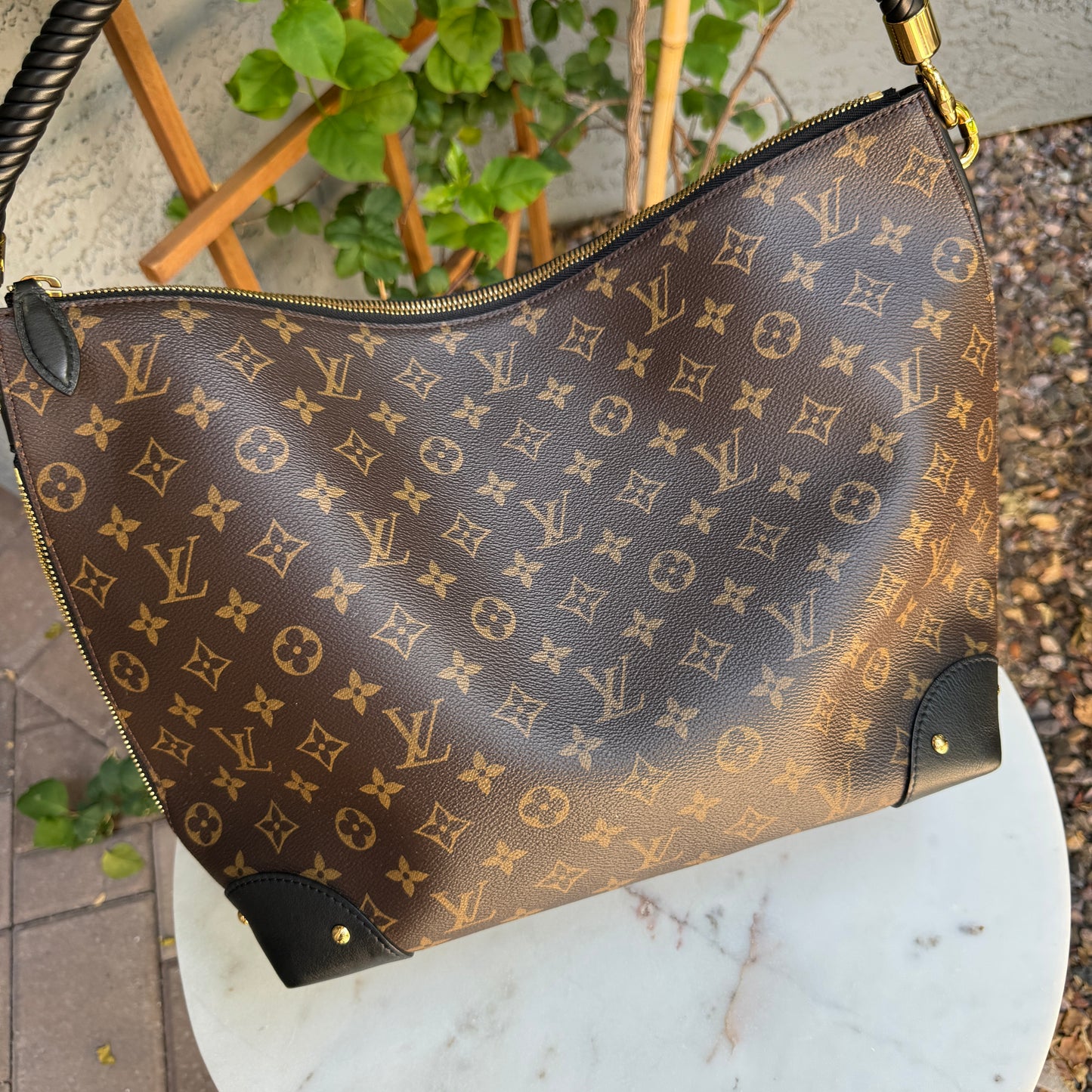 Louis Vuitton Reverse Monogram Triangle Softy Shoulder Bag