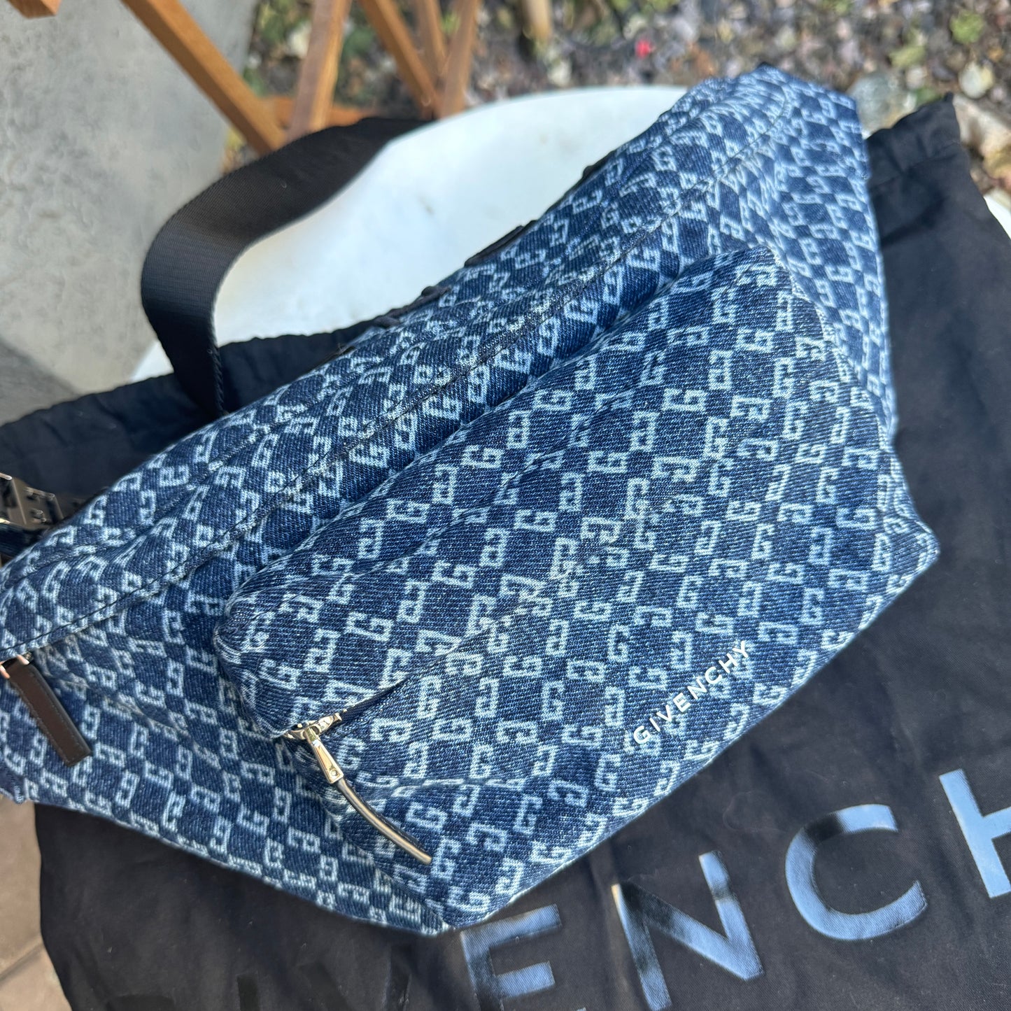 Givenchy Essential U Denim Monogram Bumbag