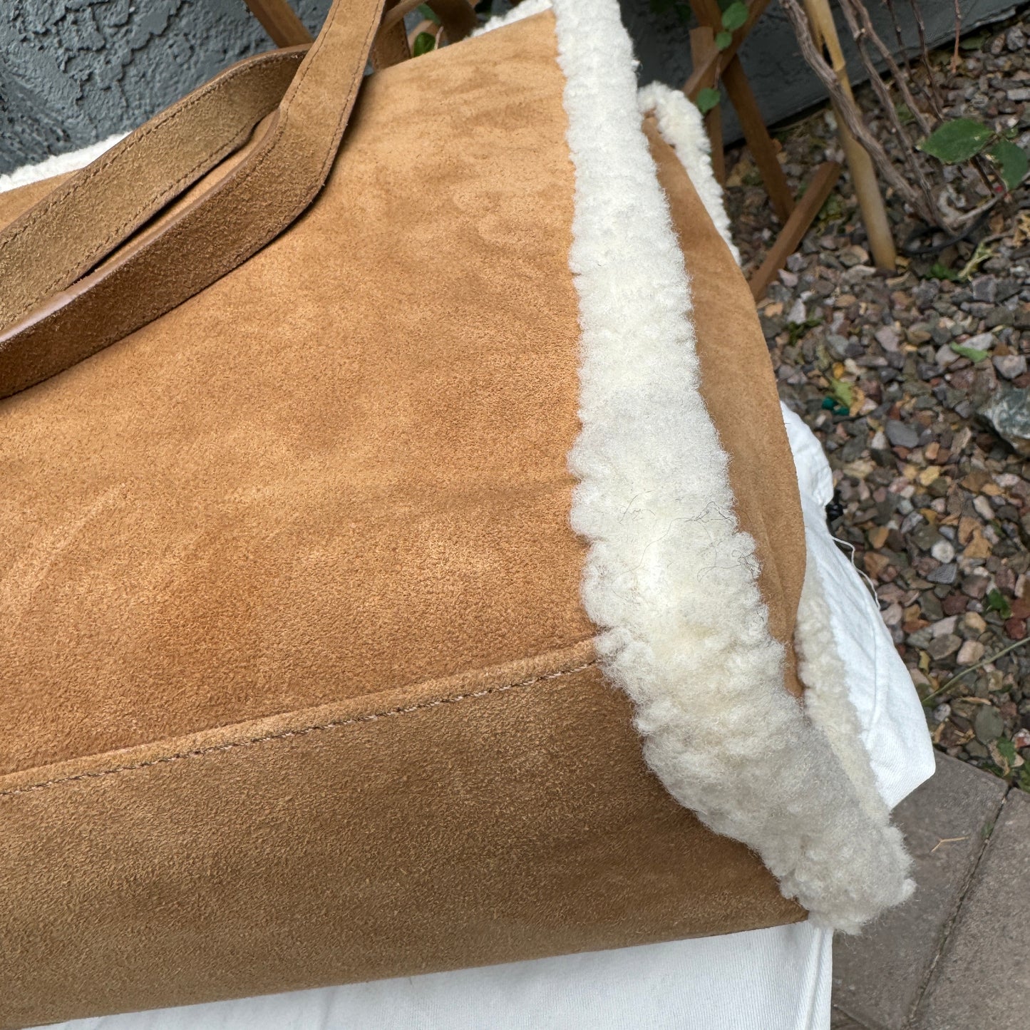 Telfar x UGG Shearling Suede Large Shopper Tote