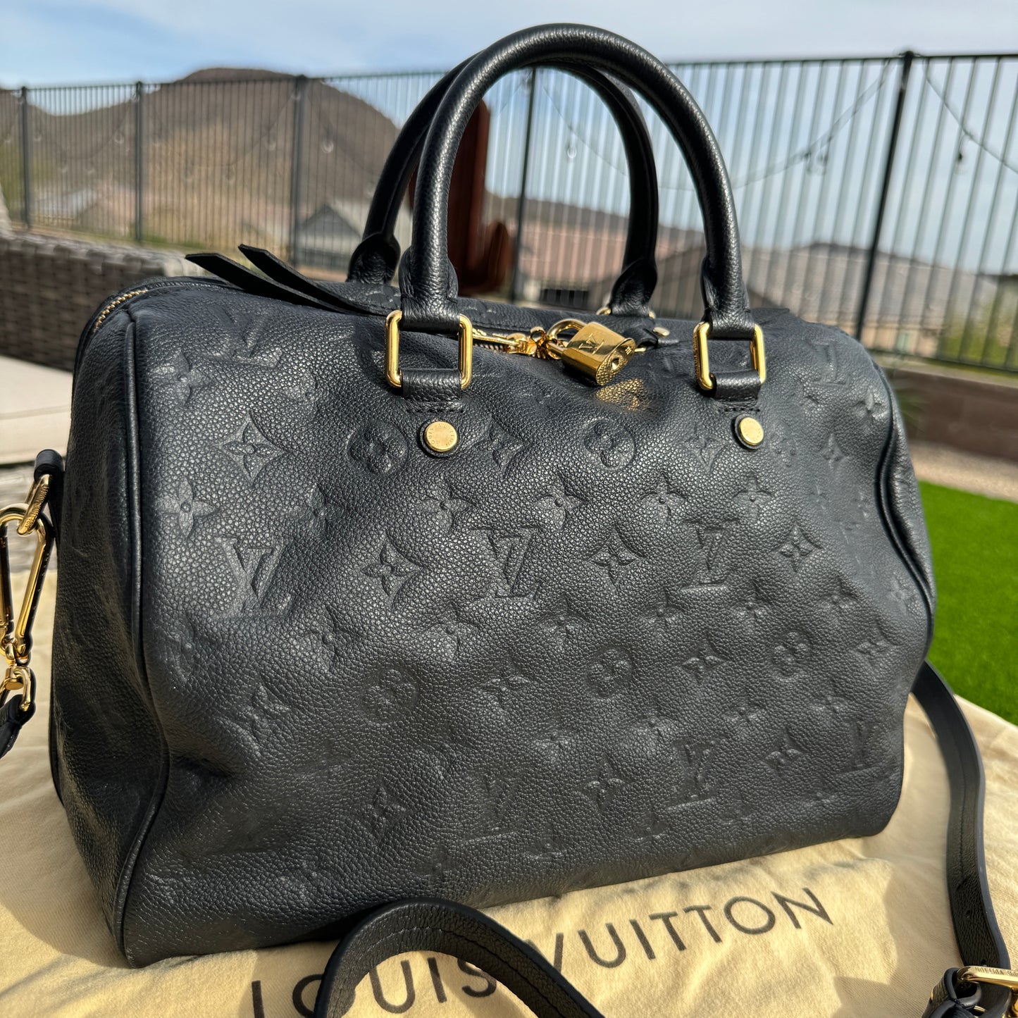 Louis Vuitton Monogram Empreinte Speedy Bandouliere 30