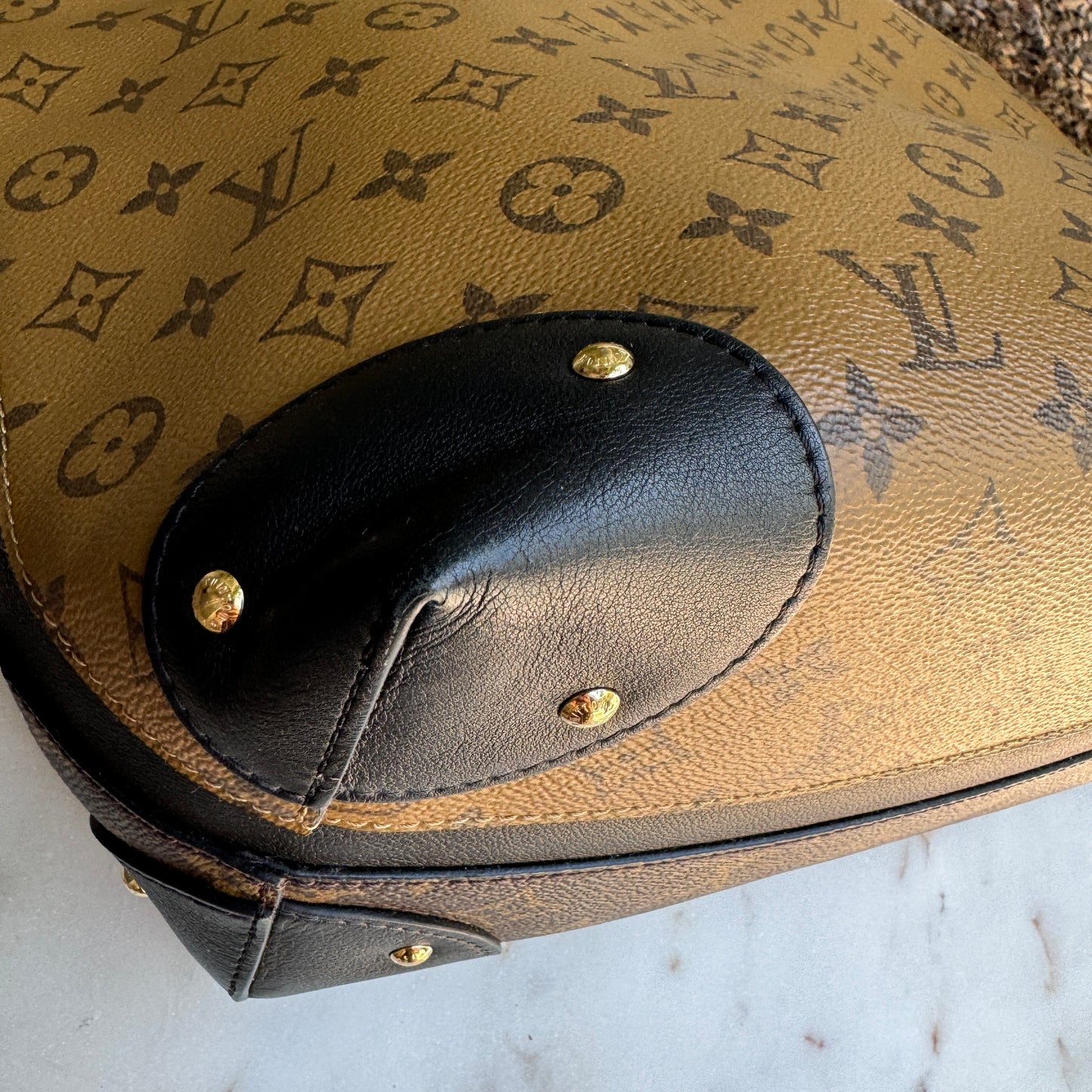 Louis Vuitton Reverse Monogram Triangle Softy Shoulder Bag