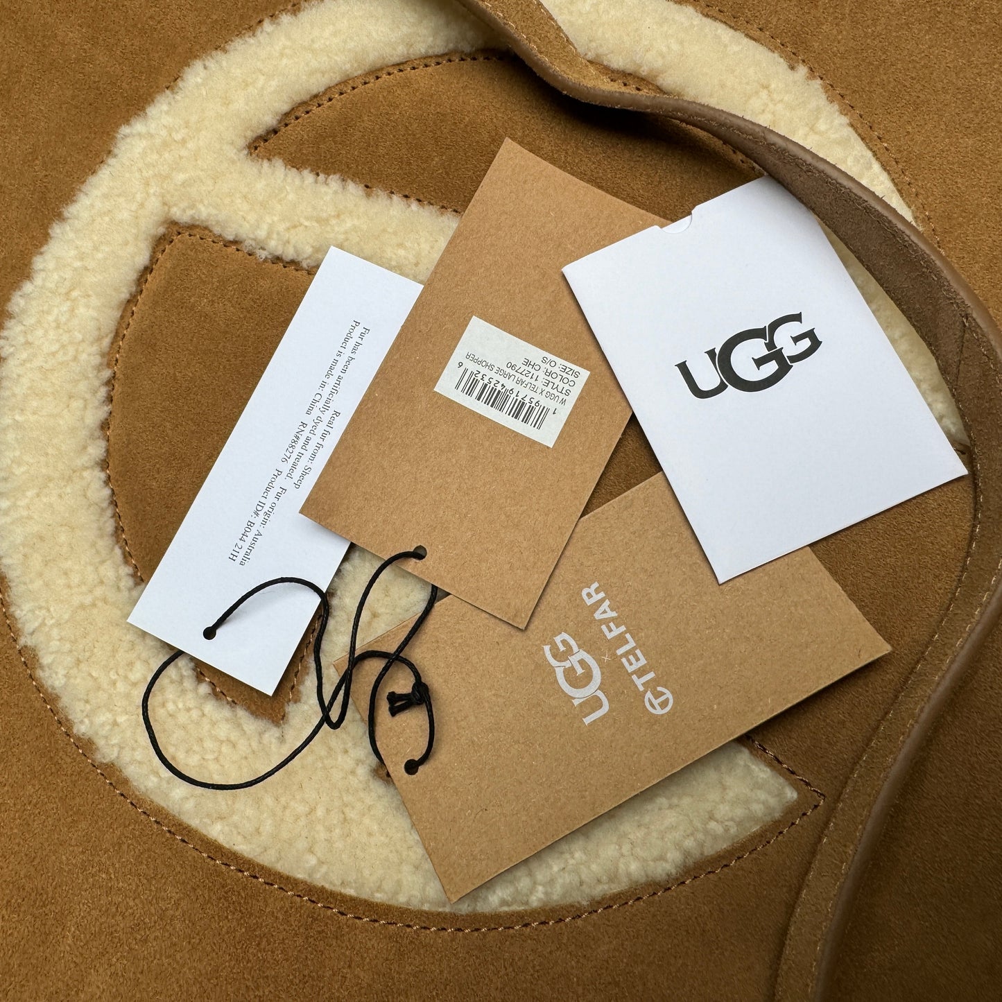 Telfar x UGG Shearling Suede Large Shopper Tote