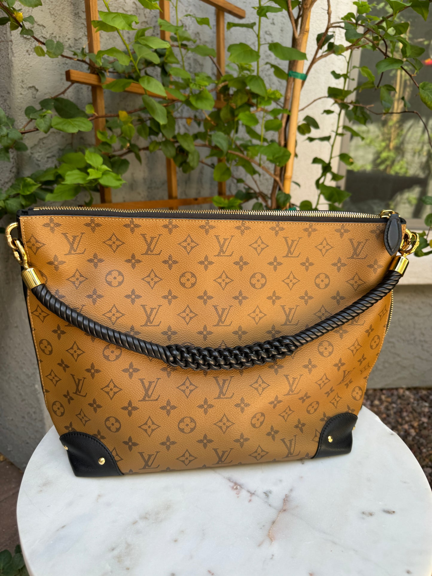 Louis Vuitton Reverse Monogram Triangle Softy Shoulder Bag