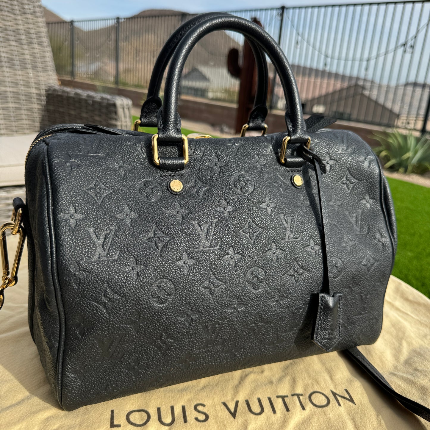 Louis Vuitton Monogram Empreinte Speedy Bandouliere 30