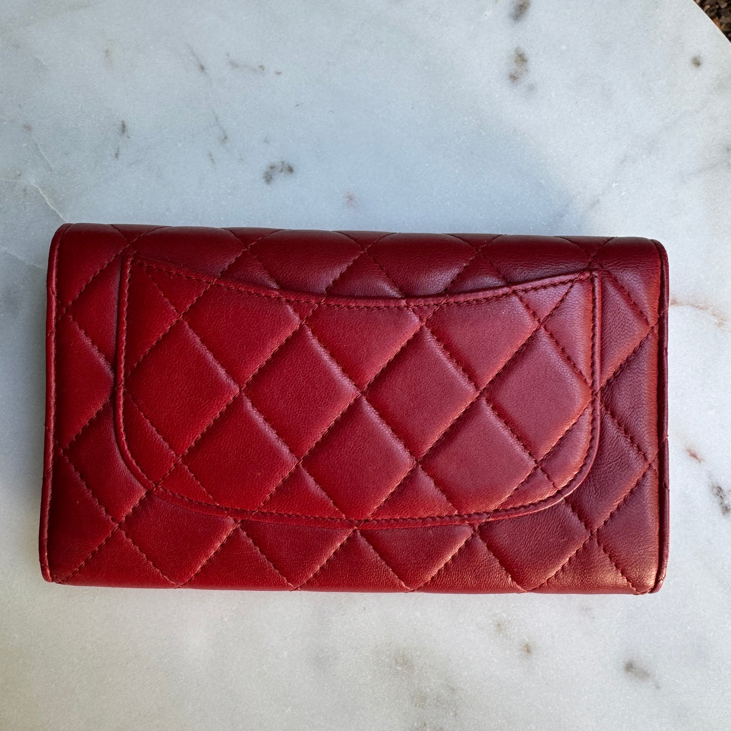 Chanel Quilted Lambskin Long Wallet