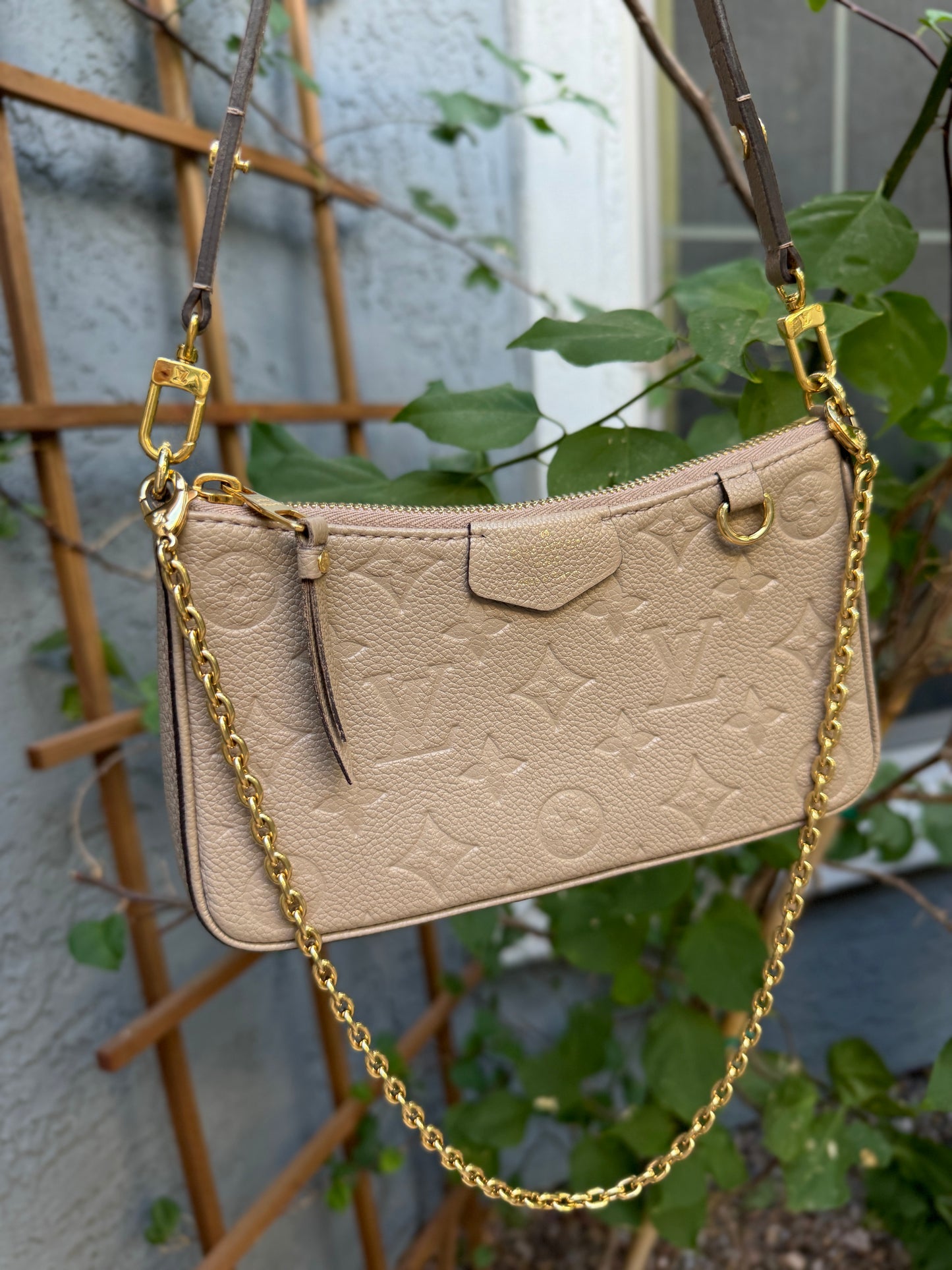 Louis Vuitton Turtledove Empreinte Easy Pouch On Strap Crossbody