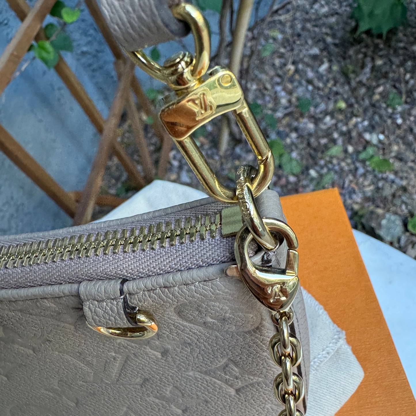 Louis Vuitton Turtledove Empreinte Easy Pouch On Strap Crossbody