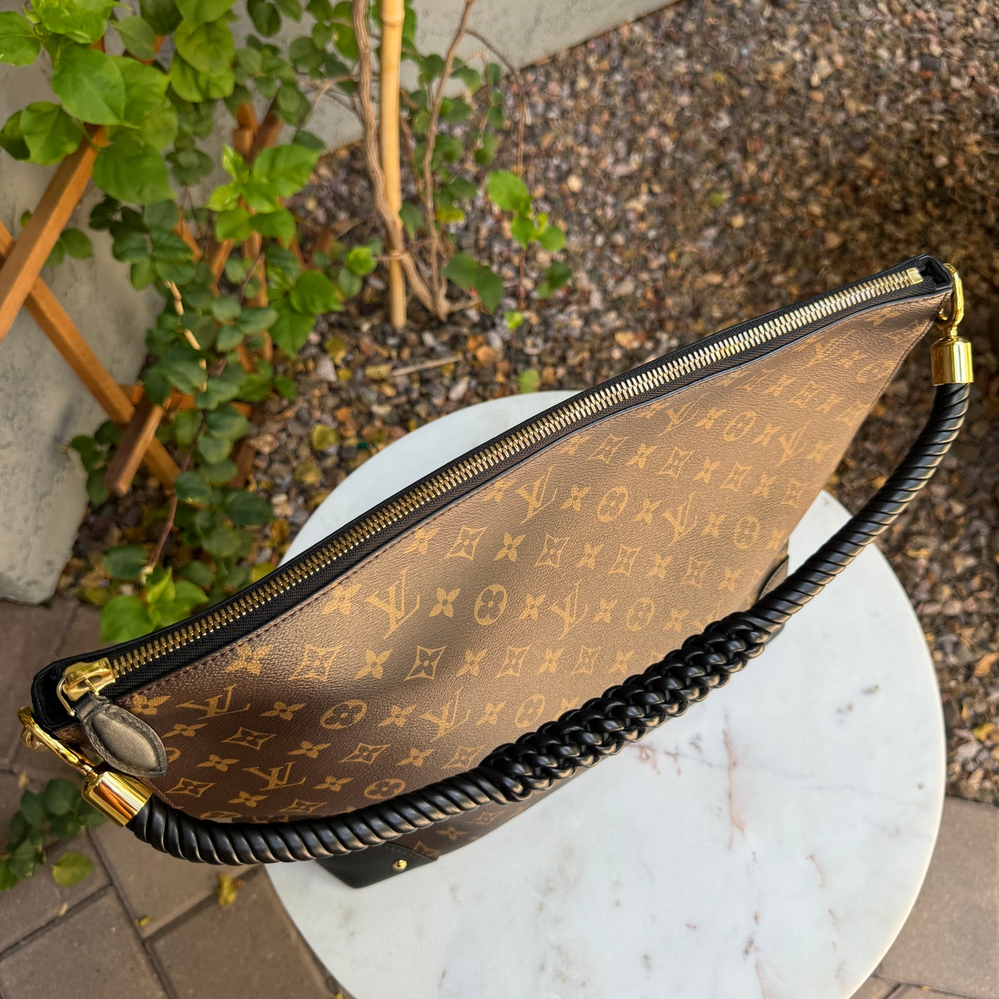 Louis Vuitton Reverse Monogram Triangle Softy Shoulder Bag