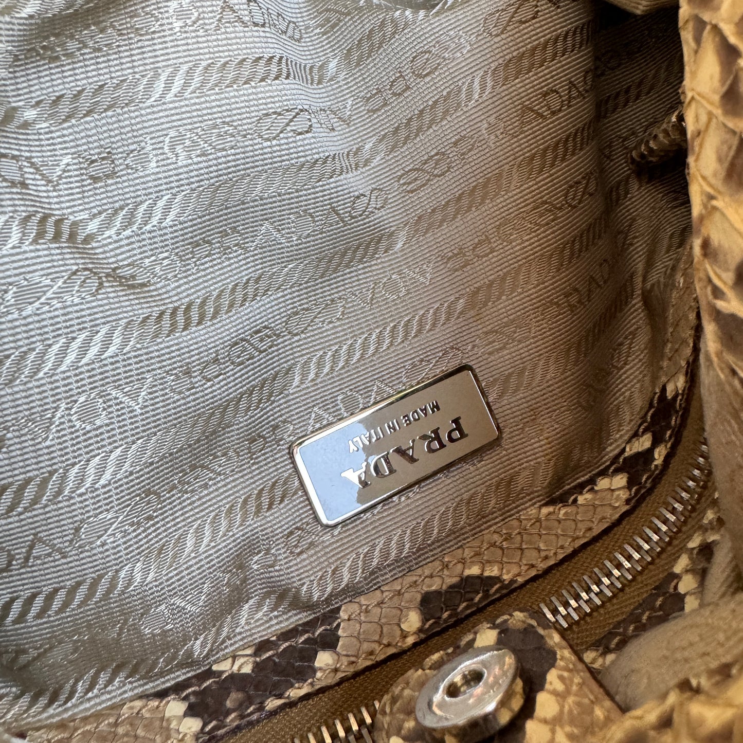 Prada Pitone Python Hobo