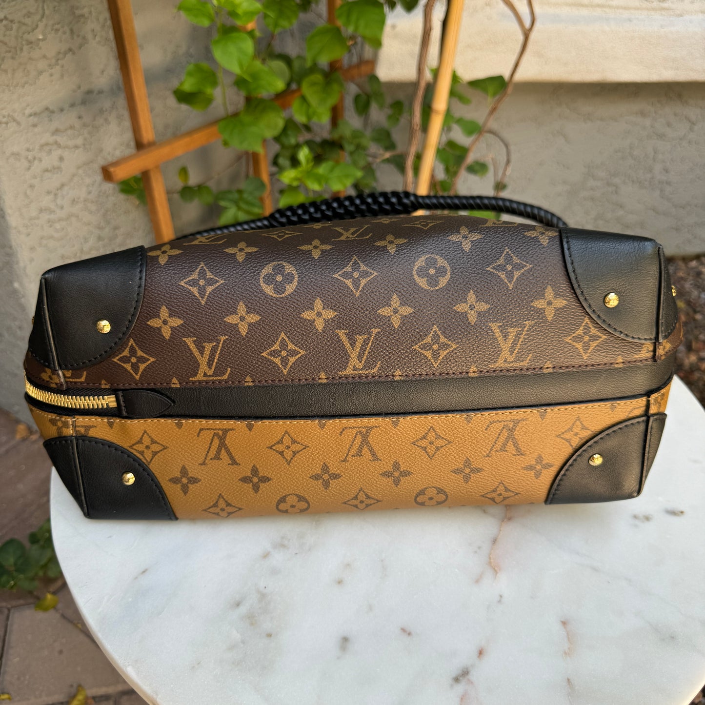 Louis Vuitton Reverse Monogram Triangle Softy Shoulder Bag