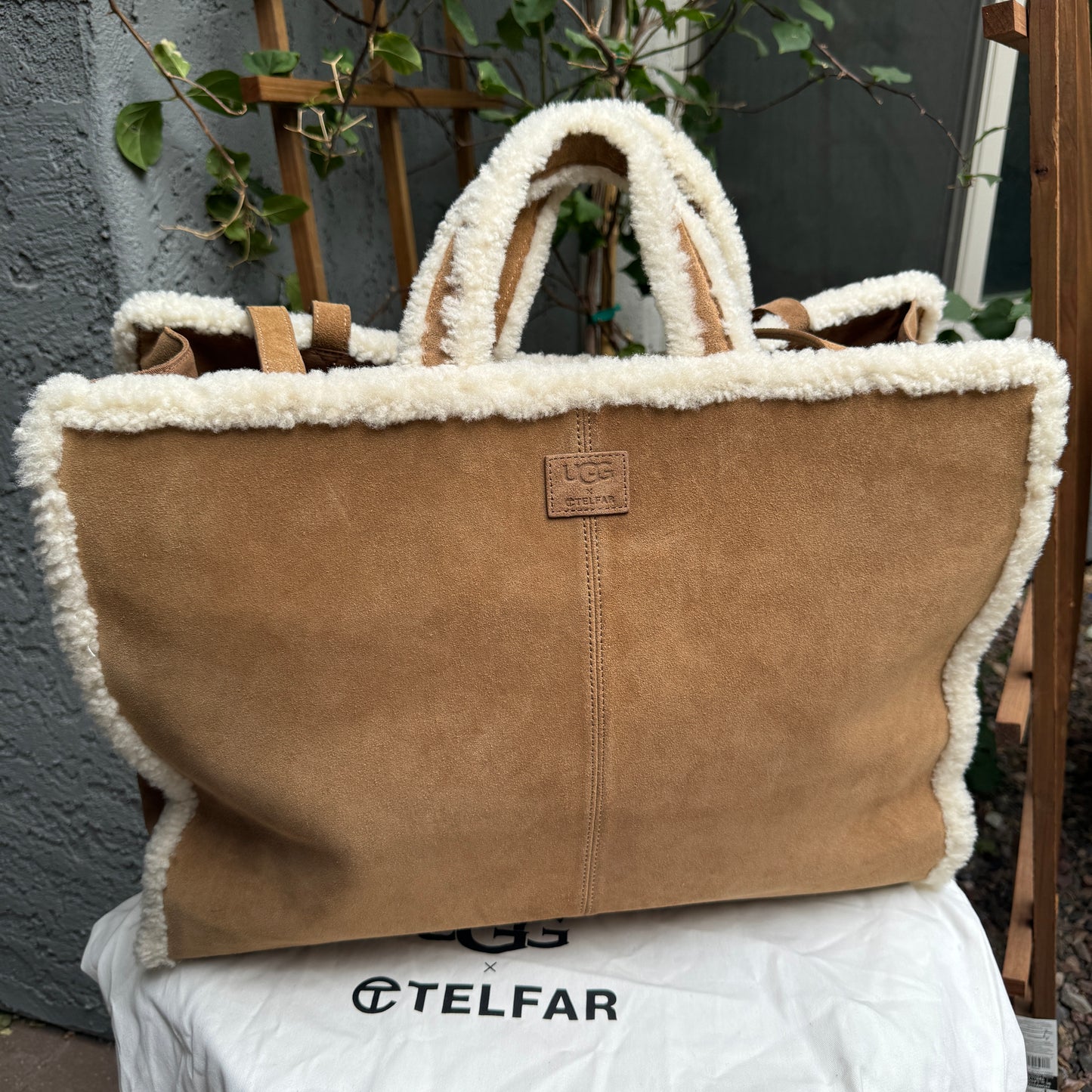 Telfar x UGG Shearling Suede Large Shopper Tote