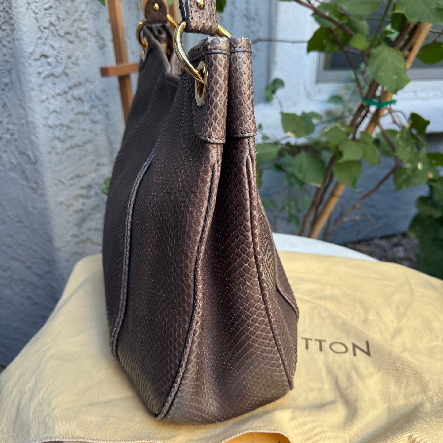 Louis Vuitton Python Galliera PM Shoulder Bag