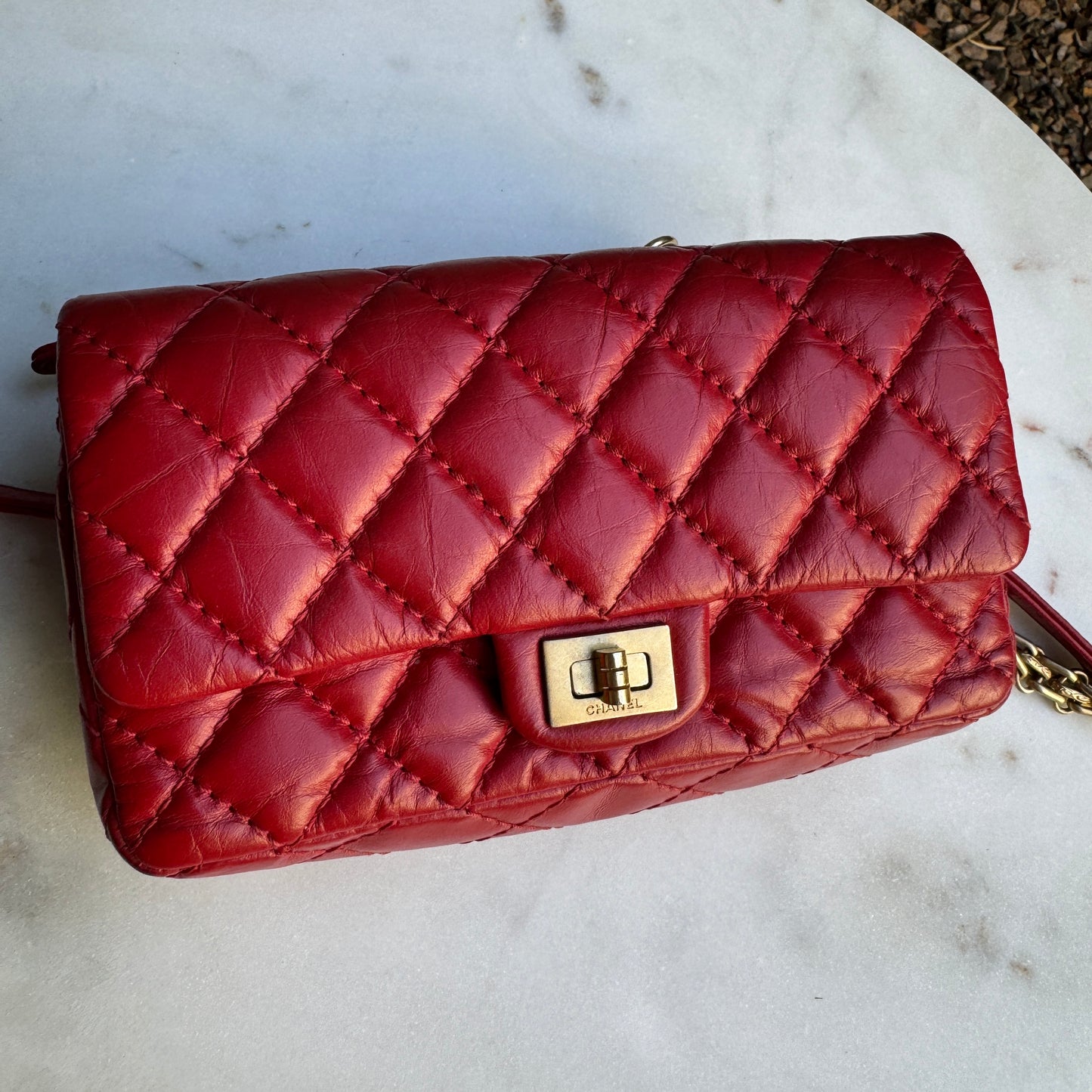 Chanel Reissue 2.55 Diamond Quilted Waist Bag