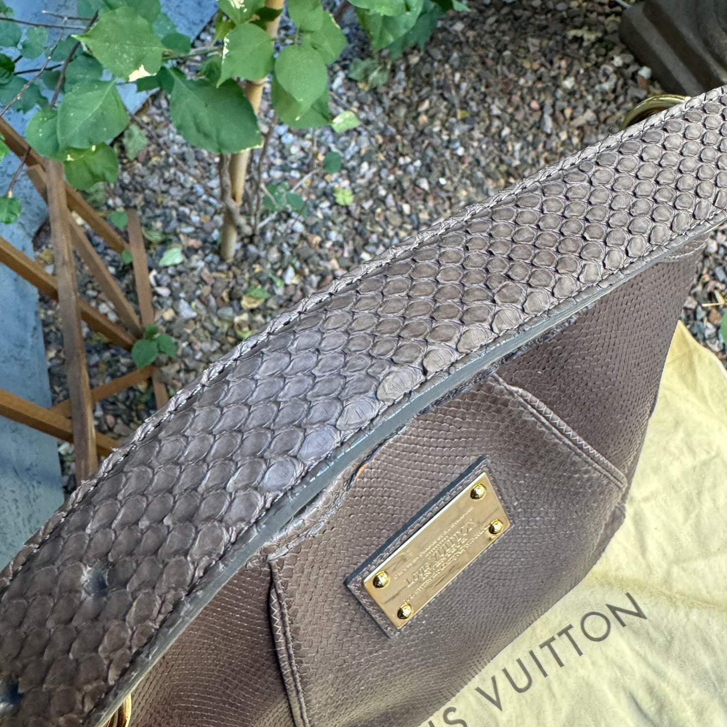 Louis Vuitton Python Galliera PM Shoulder Bag