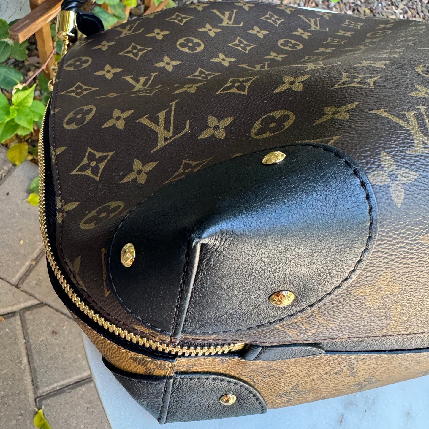 Louis Vuitton Reverse Monogram Triangle Softy Shoulder Bag