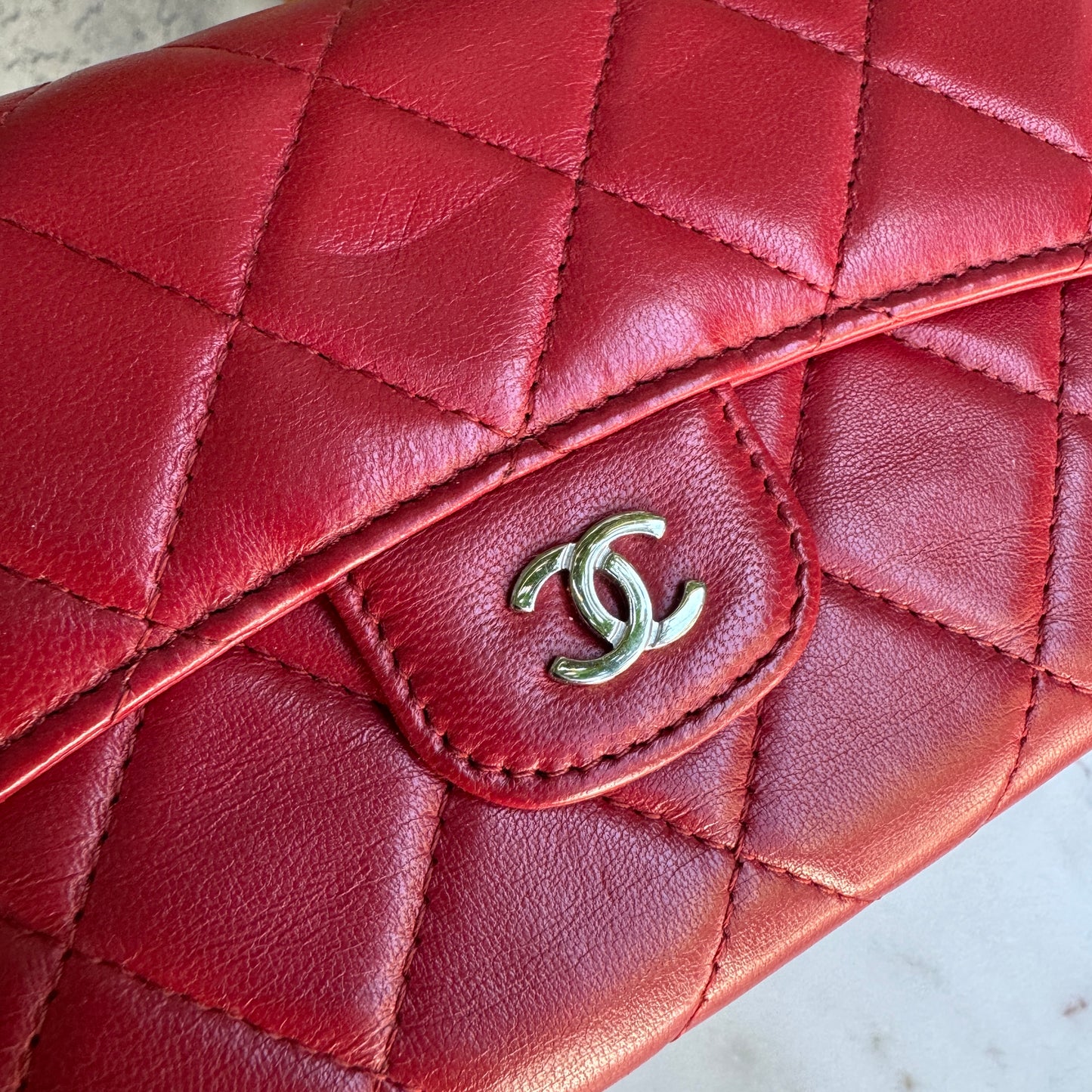 Chanel Quilted Lambskin Long Wallet