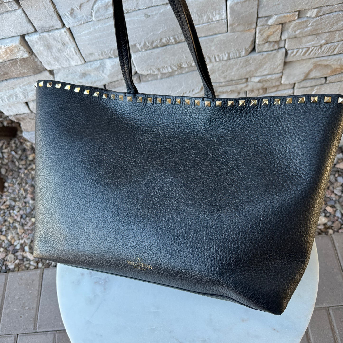 Valentino Garavani Rockstud Leather Tote