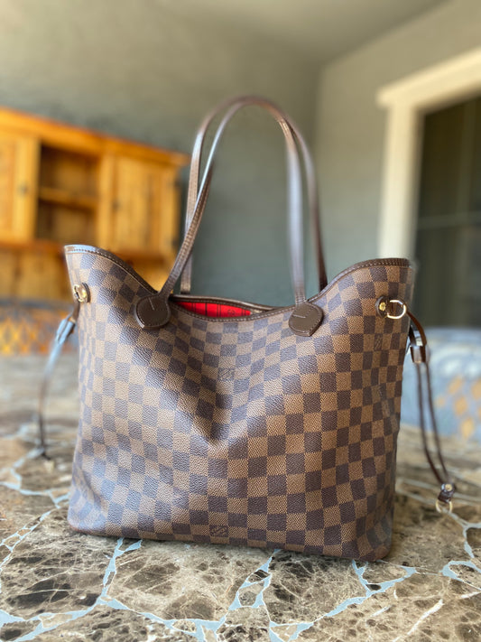 Louis Vuitton Damier Ebene Neverfull MM Tote