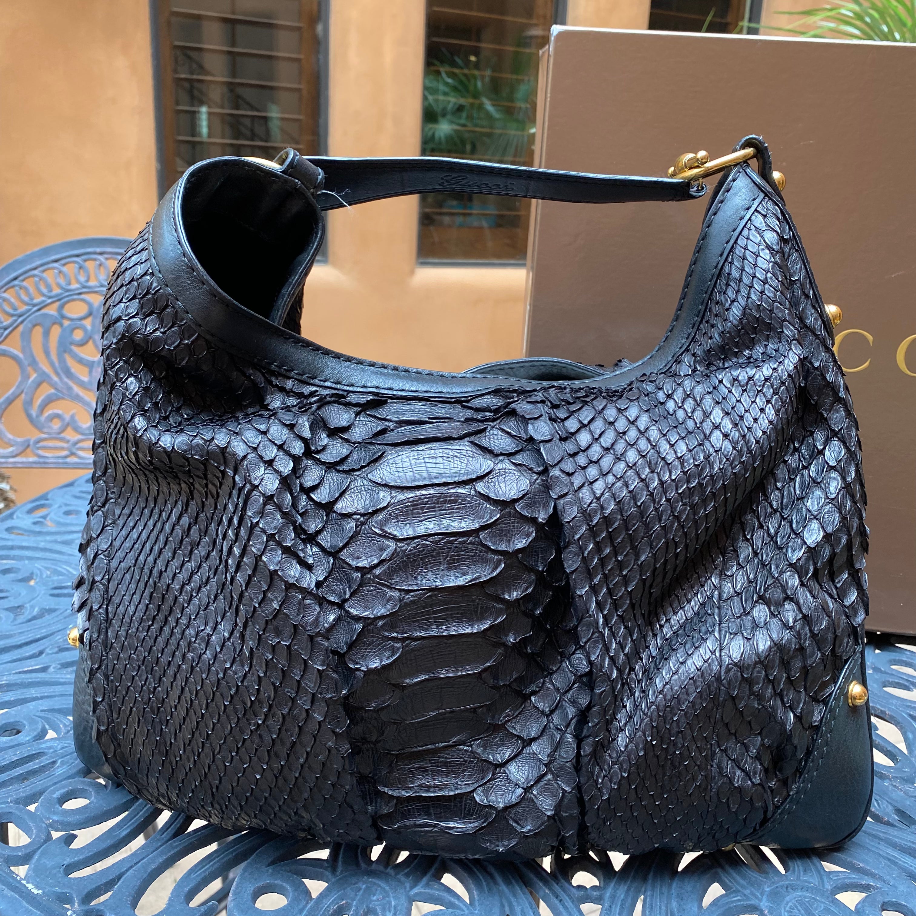 Gucci Python Jockey Large Hobo Bag – The Foxy Shopper