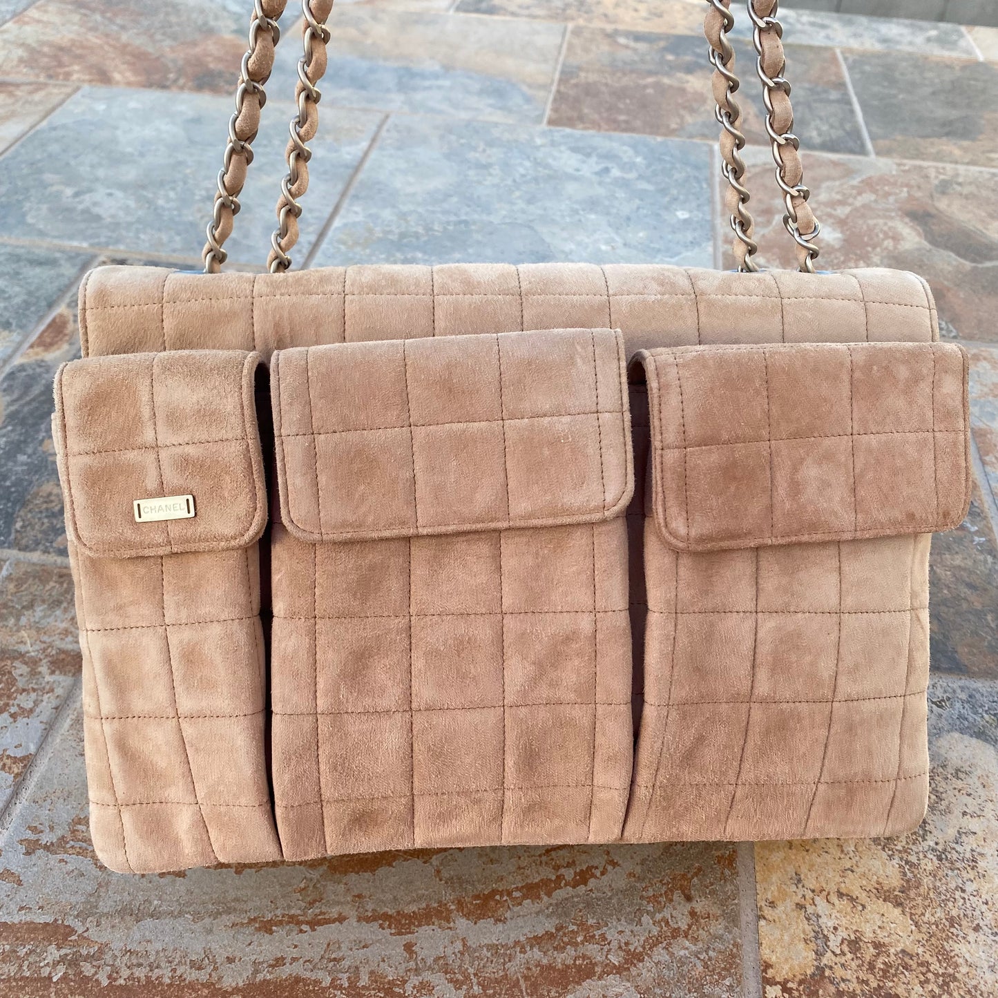 Chanel 2.55 Reissue Quilted Chocolate Bar Jumbo Flap Bag