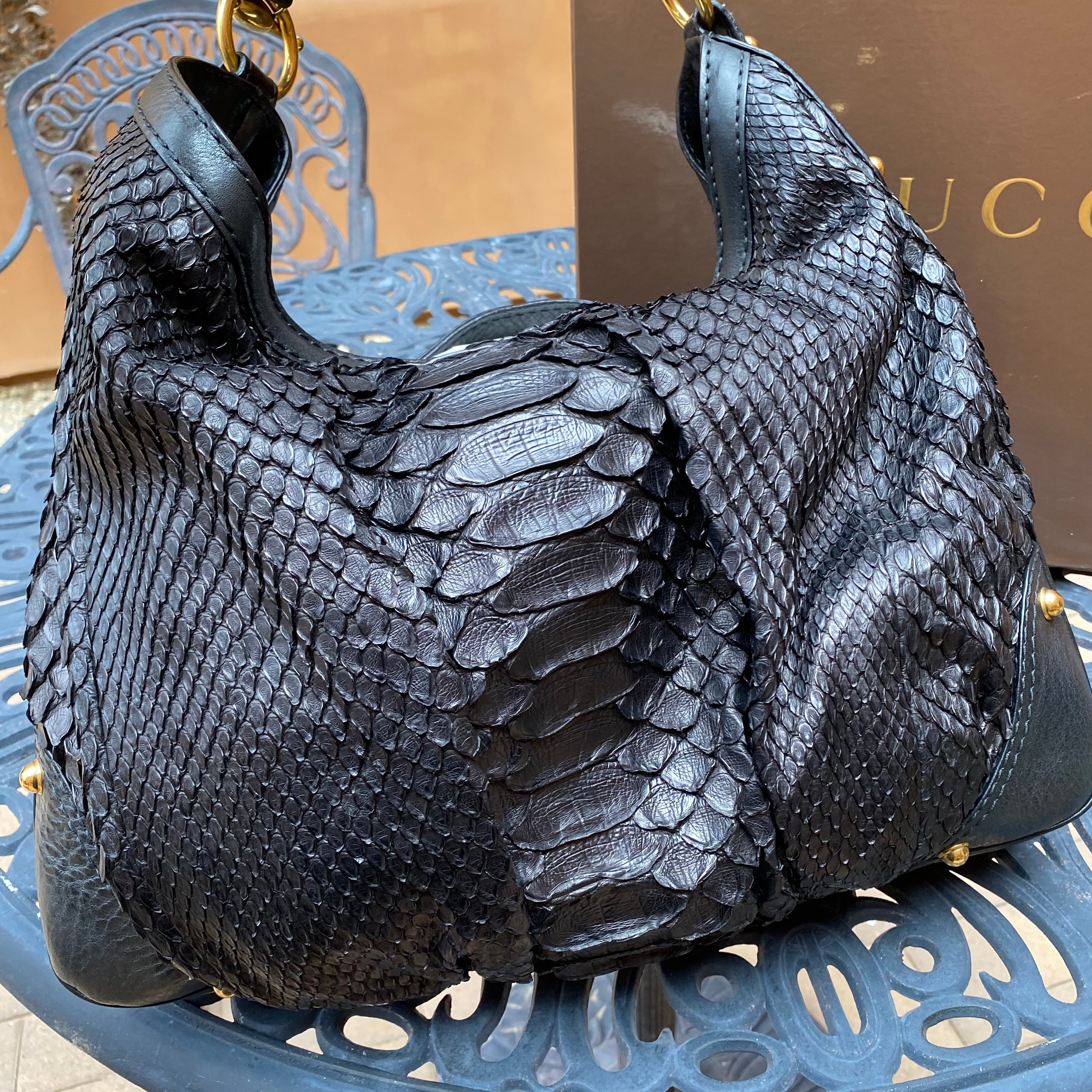 Gucci Python Jockey Large Hobo Bag – The Foxy Shopper